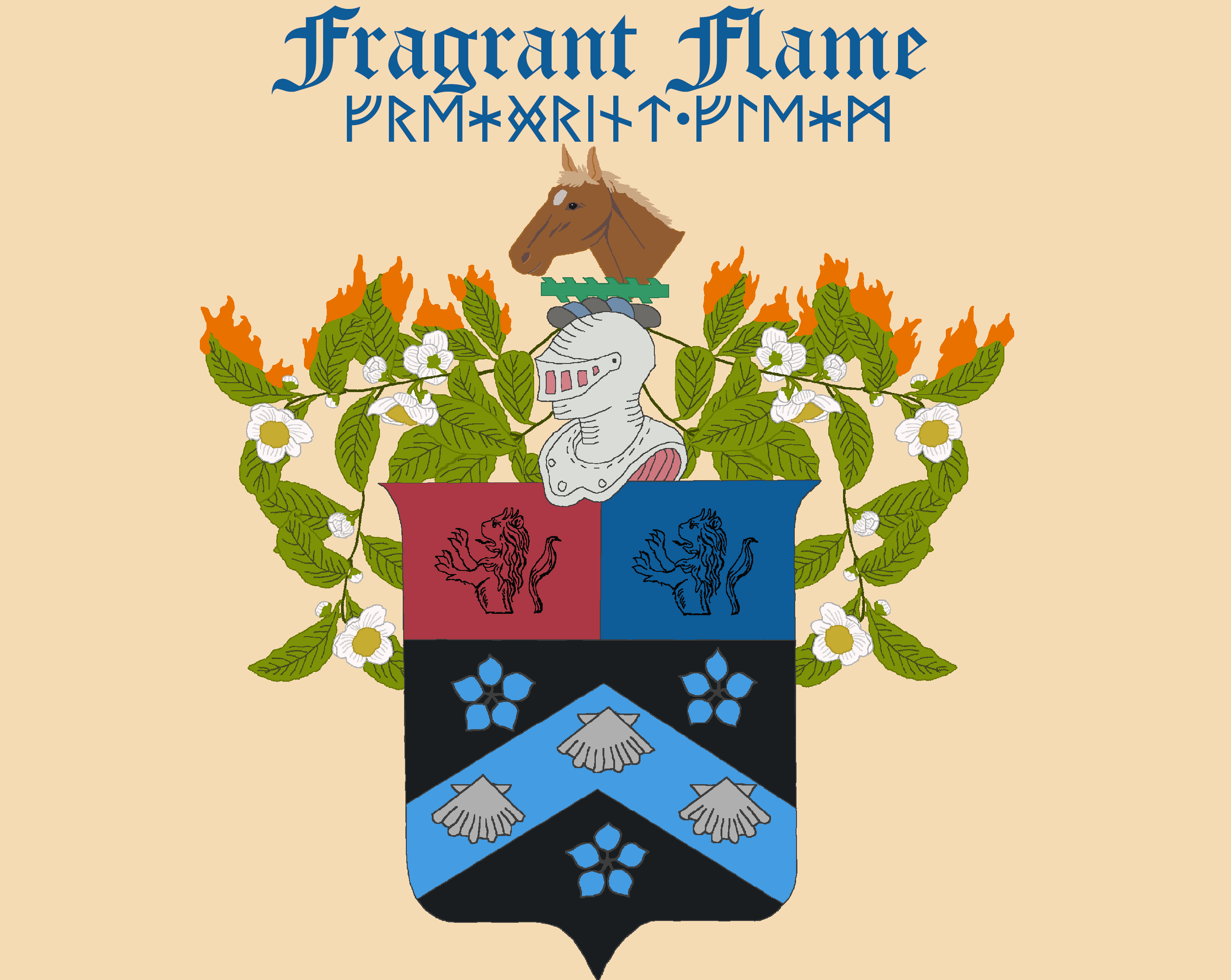 Fragrant Flame tea label