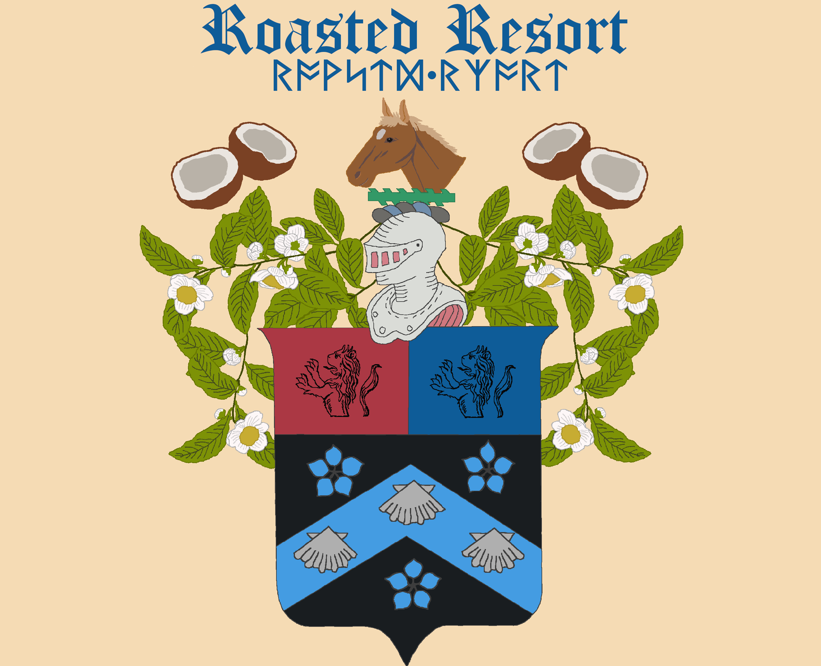 Roasted Resort tea label