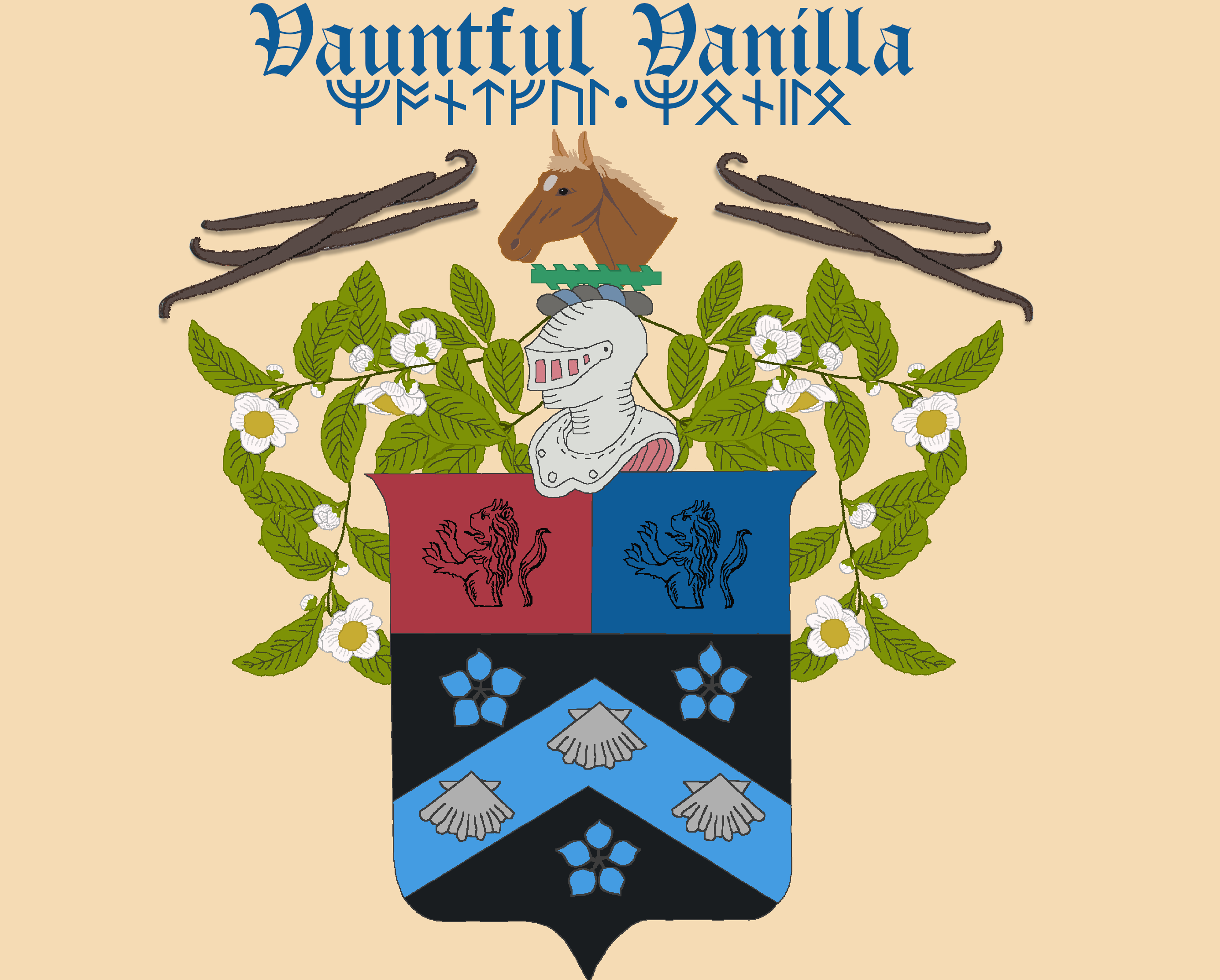 Vauntful Vanilla tea label